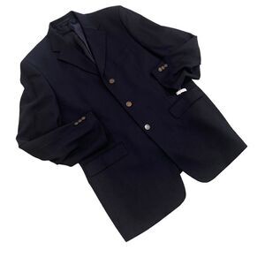 Luca Bertoni 100% pure new wool navy 3 button blazer sports jacket size 42 tall